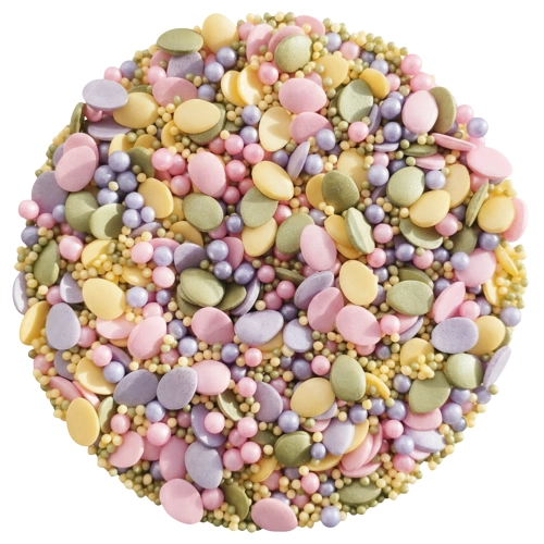 Posypka ozdoby na tort 60g jajeczka cukrowe perłowe perełki maczki dekoracje świąteczne Wielkanoc