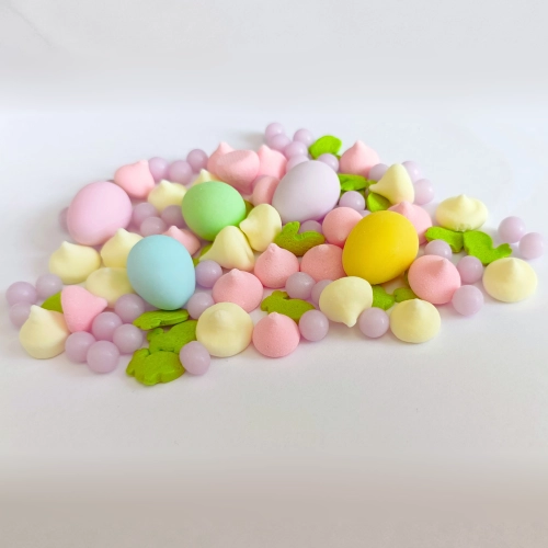 Posypka cukrowa na tort beziki perełki jajeczka pastelowe ozdoby dekoracje świąteczne mix Wielkanoc 40g