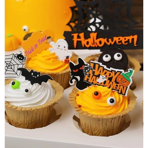 Posypka cukrowa HALLOWEEN miotły czaszki perełki ozdoby na tort dekoracje na babeczki mix 20g