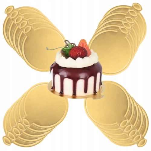 BANKIETÓWKA POD MONOPORCJE PODKŁAD TORT BABECZKI DEKORACJE 8cm 10szt