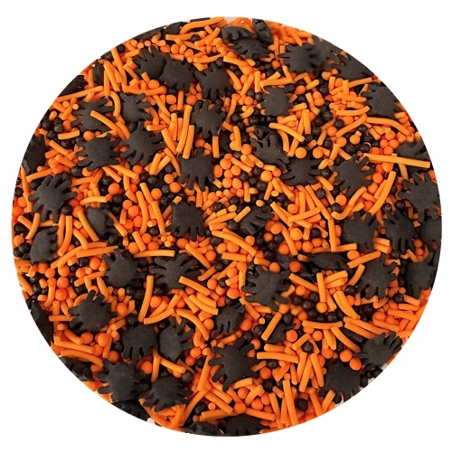 Posypka na tort pająki halloween dekoracje cukrowe na babeczki 500g