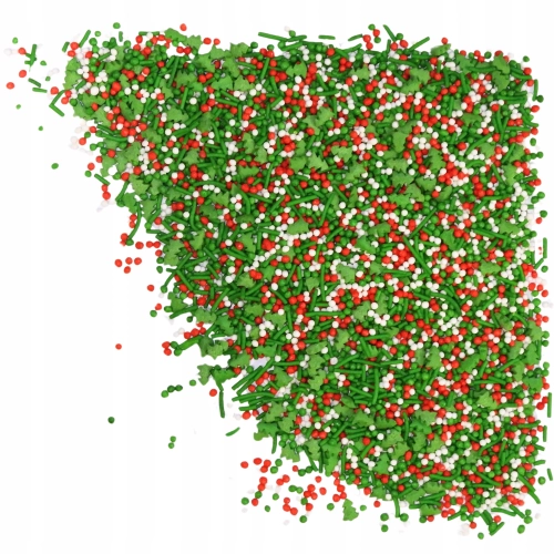 Posypka cukrowa na tort Boże Narodzenie choinki maczki dekoracja święta mix 50g