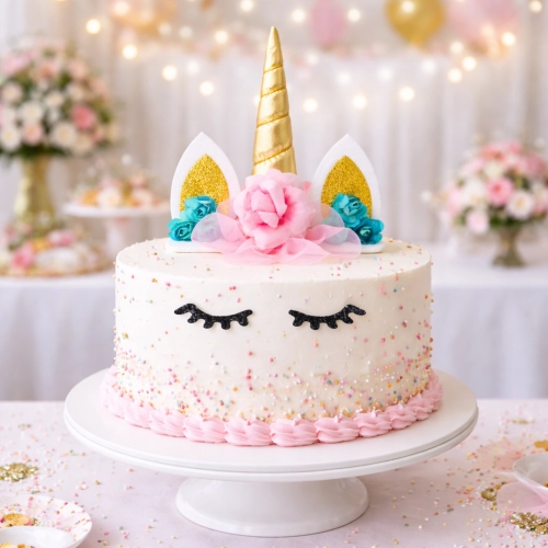 Ozdoby na tort topper na tort dekoracje urodzinowe róg jednorożca kolorowy