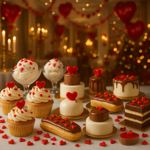 Posypka cukrowa na tort czerwone serduszka walentynki dekoracje na babeczki 100g