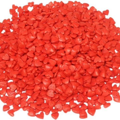 Posypka cukrowa na tort czerwone serduszka walentynki dekoracje na babeczki 100g