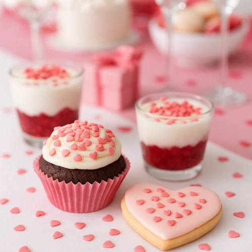 Posypka cukrowa na tort serce serduszka na walentynki różowe 1 kg