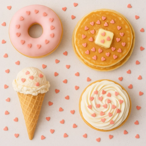 Posypka cukrowa na tort serce serduszka na walentynki różowe 1 kg