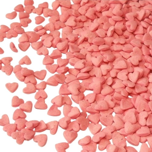 Posypka cukrowa na tort serce serduszka na walentynki różowe 1 kg