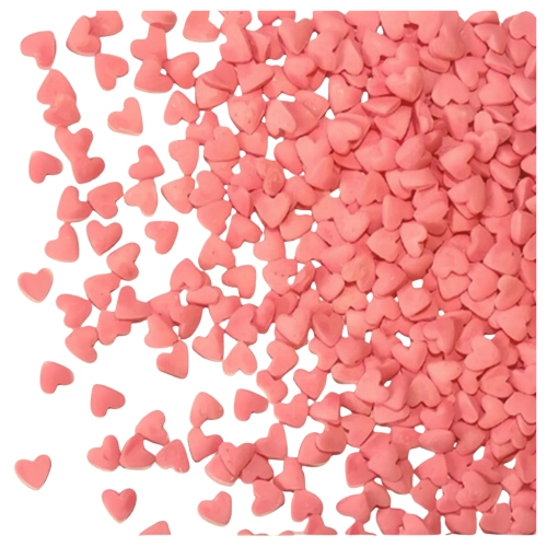 Posypka cukrowa na tort serce serduszka na walentynki różowe 1 kg