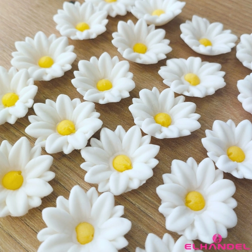 Kwiaty na tort 20 sztuk kwiat cukrowy biały na babeczki dekoracje urodzinowe