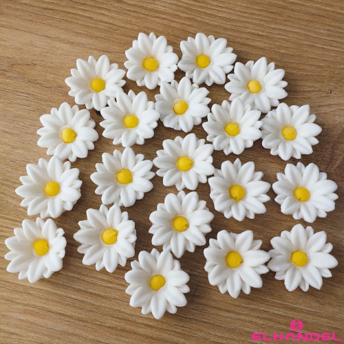 Kwiaty na tort 20 sztuk kwiat cukrowy biały na babeczki dekoracje urodzinowe