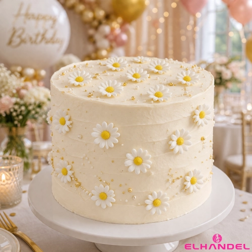 Kwiaty na tort 20 sztuk kwiat cukrowy biały na babeczki dekoracje urodzinowe