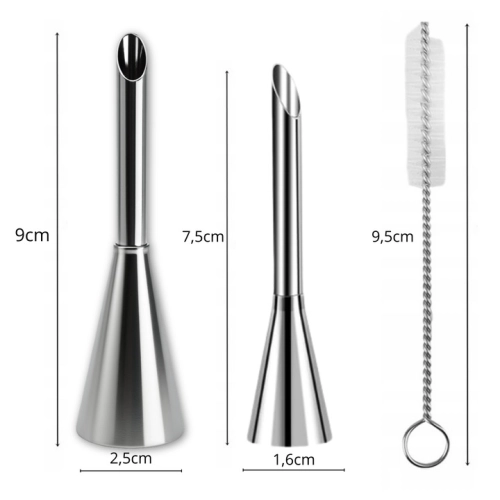 Szpryca do paczków 3szt tylka cukiernicza do nadziewania rękaw cukierniczy