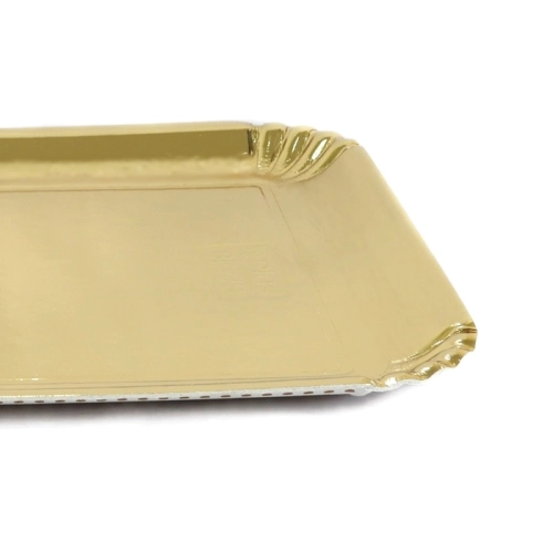 Taca podkład na ciasto złota 20 cm x 14 cm podkładka pod ciasto sztywny 5 sztuk