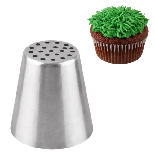 Tylka cukiernicza duża do kremu ozdoby na tort trawa włosy stalowa