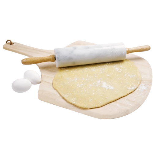 WAŁEK DO CIASTA MARMUROWY kuchenny KAMIENNY OBROTOWY 46cm CIĘŻKI na PREZENT