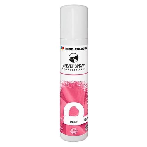 Barwnik spożywczy jadalny zamsz spray różowy rose ozdoby na tort velvet 100ml
