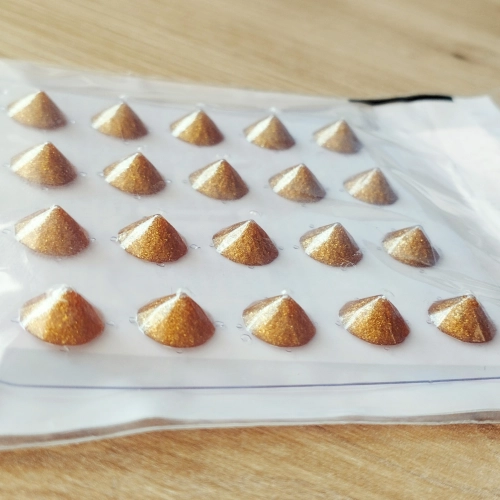 Diamenty jadalne dekoracje na tort żelkowe kryształki złote brokatowe 20 sztuk