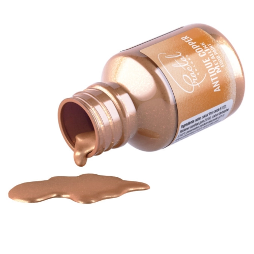 Barwnik spożywczy w płynie złoto antyczna miedź metaliczny jadalna farbka fractal antique copper 30ml