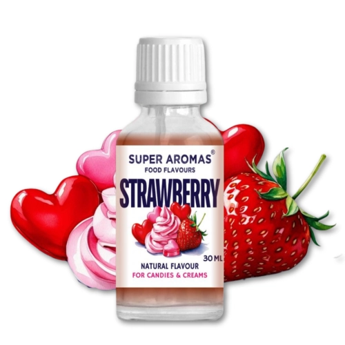 Aromat naturalny dodatek spożywczy do cukierków i kremów truskawka kroplomierz 30ml