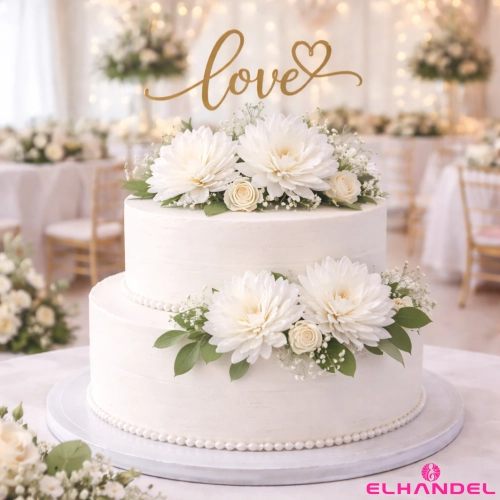 Kwiaty na tort 3 sztuki kwiatki waflowe białe dekoracje urodzinowe komunia wesele