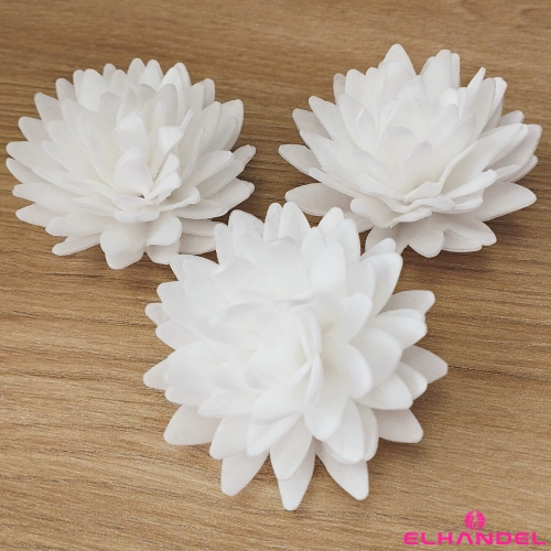Kwiaty na tort 3 sztuki kwiatki waflowe białe dekoracje urodzinowe komunia wesele