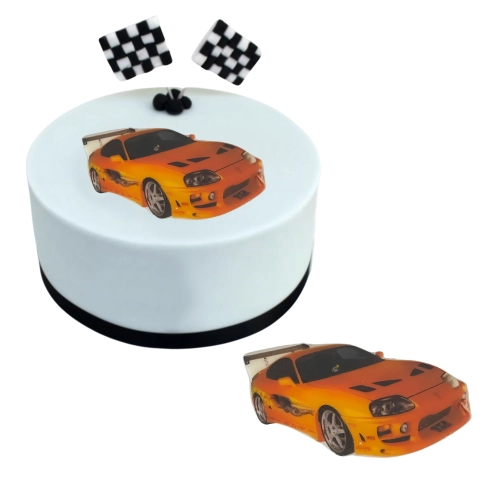 Figurka cukrowa ozdoby na tort samochód dekoracje urodzinowe auto sportowe