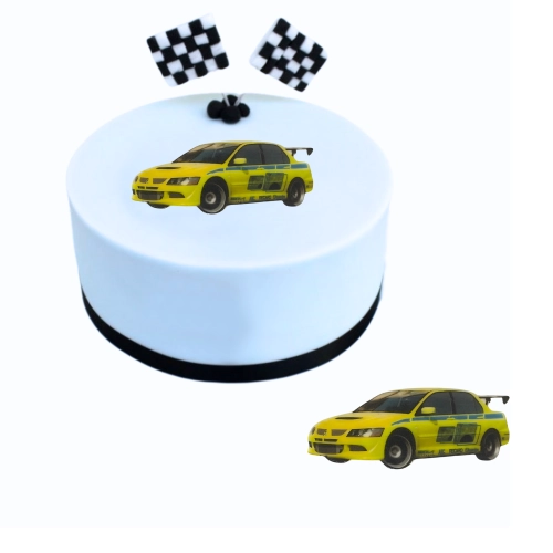 Figurka cukrowa ozdoby na tort samochód dekoracje urodzinowe auto sportowe