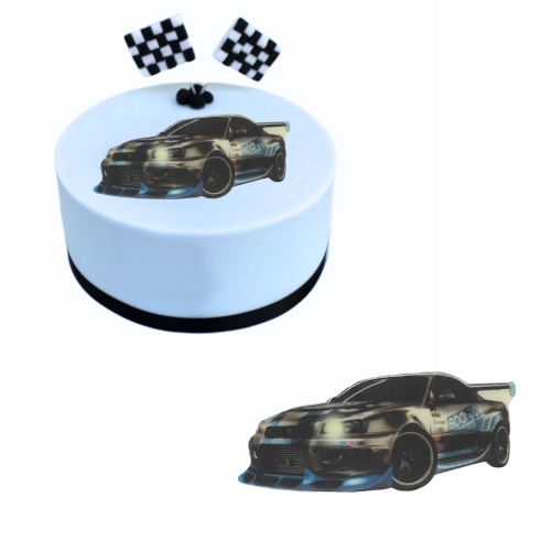 Figurka cukrowa ozdoby na tort samochód dekoracje urodzinowe auto sportowe