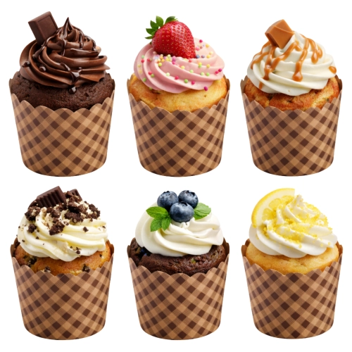 Papierowe foremki papilotki do muffinek babeczek 6szt