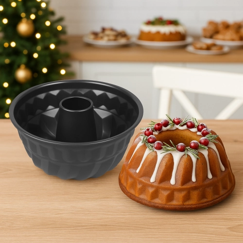Blacha do pieczenia forma do babki z kominem ciasta świąteczne Boże Narodzenie