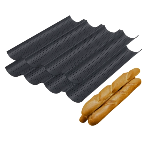 Blacha do pieczenia bagietek zapiekanek pieczywa forma 38 cm na 4 bagietki