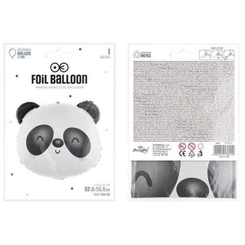 BALON FOLIOWY PANDA  HEL MIŚ GŁOWA URODZINY