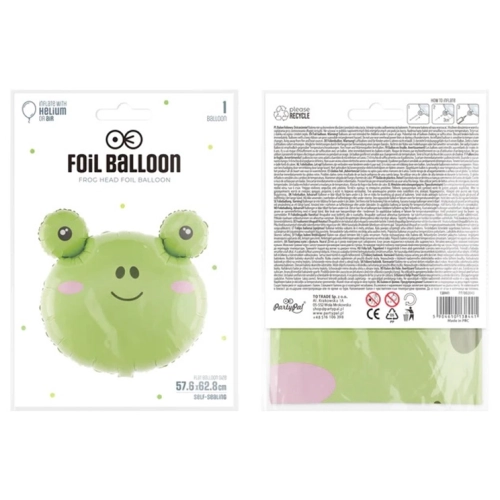 BALON FOLIOWY URODZINY ŻABA  ŻABKA  DEKORACJA HEL