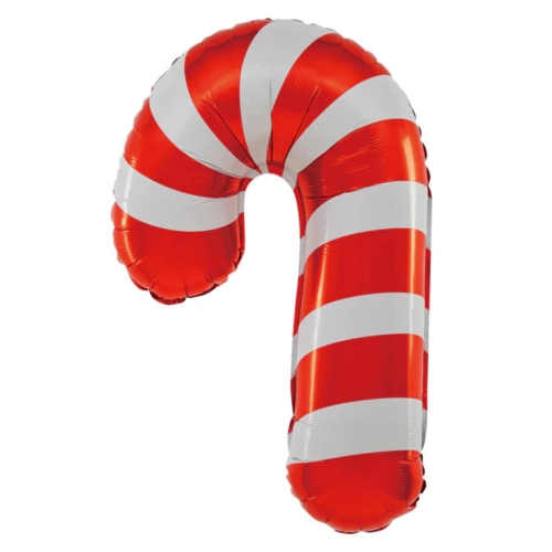 Balon foliowy w kształcie laski dekoracja laska święta na hel święta 1szt