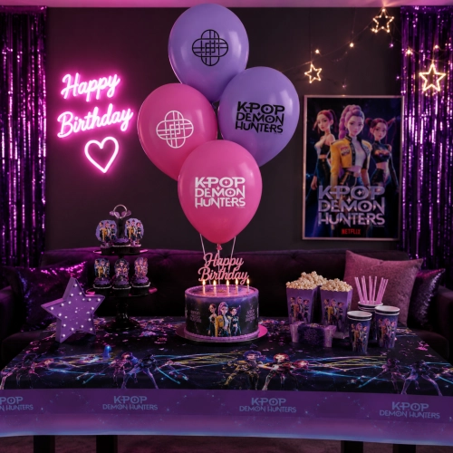 Balony lateksowe 8 sztuk K-POP Demon Hunters łowczynie demonów urodziny