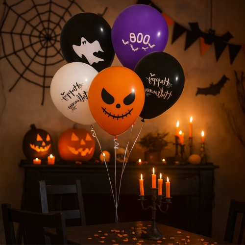 Balony halloween lateksowe ozdoby dekoracje halloween pająk dynia pajęczyna kościotrupy 10szt