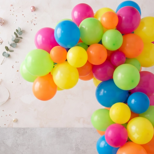 Balony lateksowe 50 sztuk kolorowe neonowe dekoracje urodzinowe