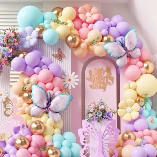 Balony girlanda balonowa dekoracje urodzinowe kolorowe pastelowe 119 sztuk