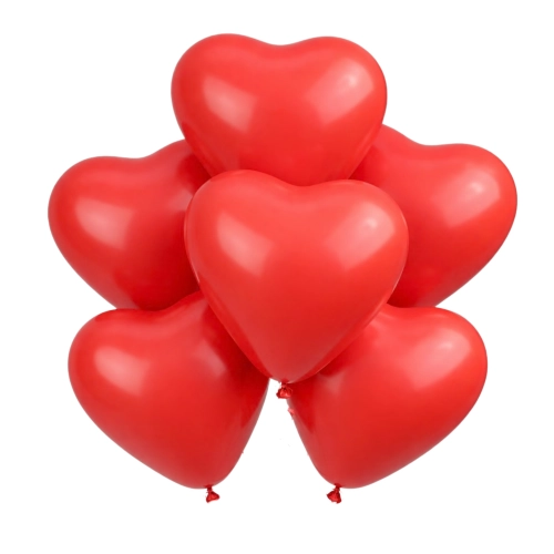 Balony lateksowe duże czerwone serce dekoracje prezent na walentynki 28cm 6szt