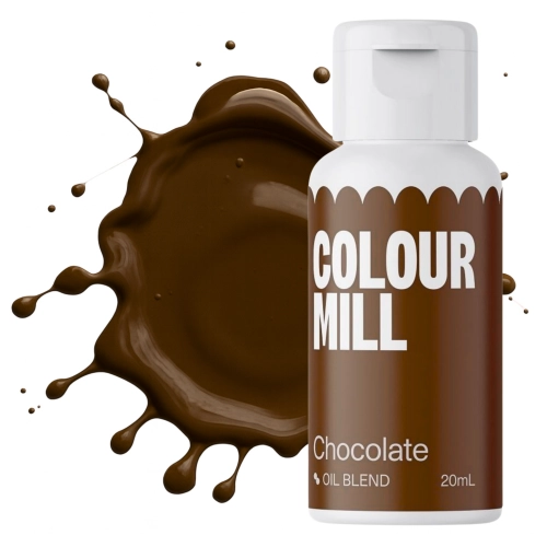 Barwnik olejowy do mas tłustych kremu czekolady brązowy chocolate colour mill 20ml