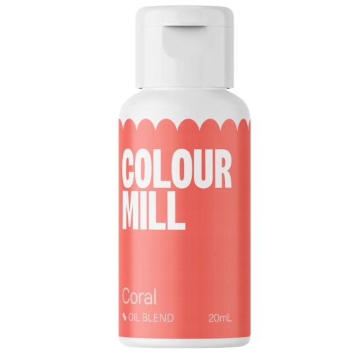 Barwnik olejowy do mas tłustych kremu czekolady koralowy coral colour mill 20ml
