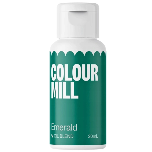 Barwnik olejowy do mas tłustych kremu czekolady zielony emerald colour mill 20ml