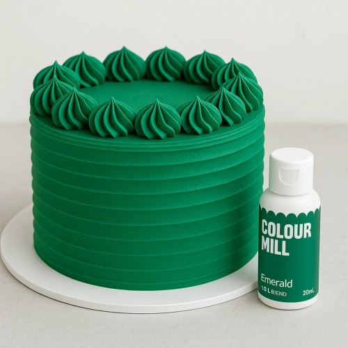 Barwnik olejowy do mas tłustych kremu czekolady zielony emerald colour mill 20ml
