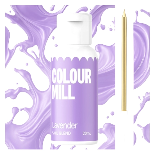 BARWNIK OLEJOWY DO MAS TŁUSTYCH KREMÓW CZEKOLADY FIOLETOWY colour mill 20ml świeczka w prezencie