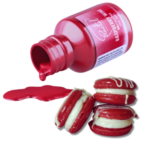 Barwnik spożywczy w płynie czerwony metaliczny jadalna farbka fractal raspberry wine 30g