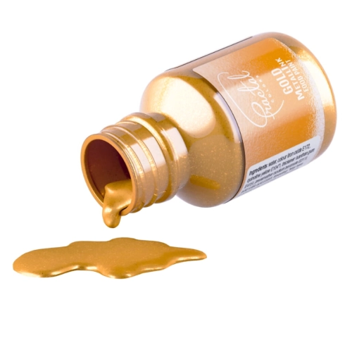 Barwnik spożywczy w płynie złoty metaliczny jadalna farbka fractal gold 30g