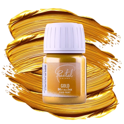 Barwnik spożywczy w płynie złoty metaliczny jadalna farbka fractal gold 30g