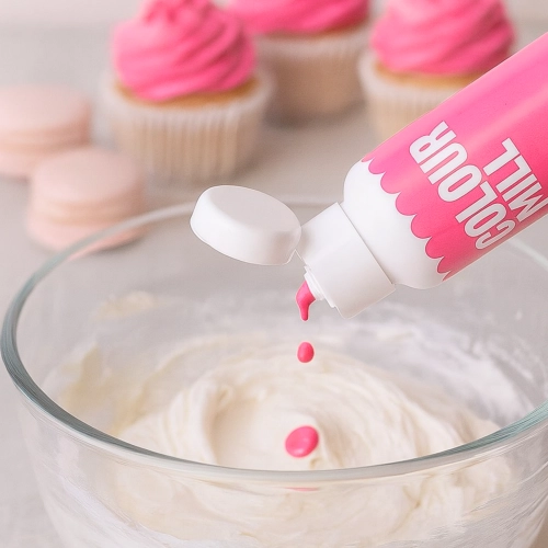 Barwnik olejowy do mas tłustych kremu czekolady różowy hot pink colour mill 20ml