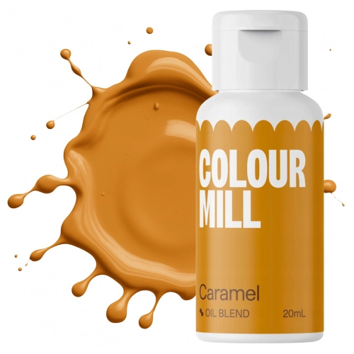 Barwnik olejowy do mas tłustych kremu czekolady karmel caramel colour mill 20ml